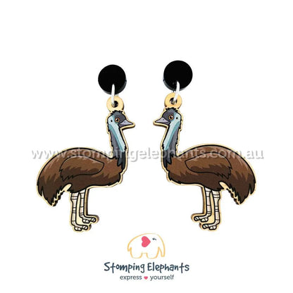 Native Australian Bird Dangle Earrings