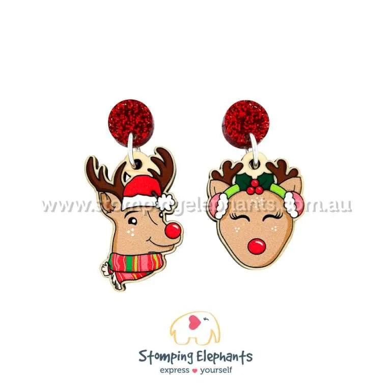 Traditional Christmas Dangle Earrings