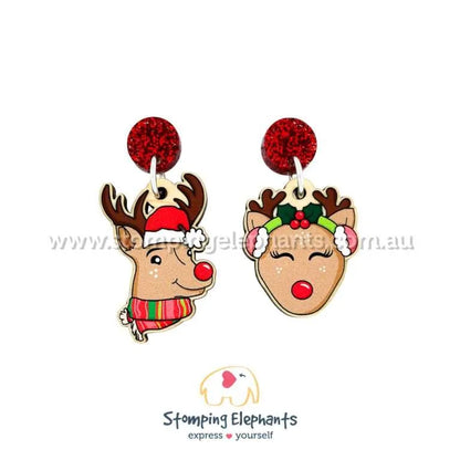 Traditional Christmas Dangle Earrings