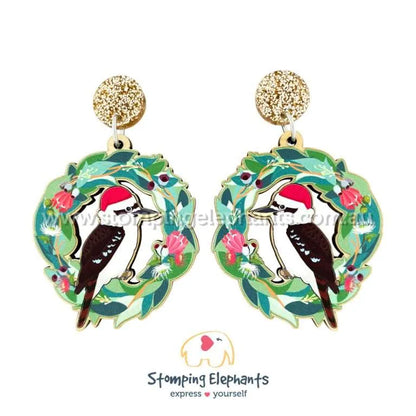 Aussie Christmas Dangle Earrings