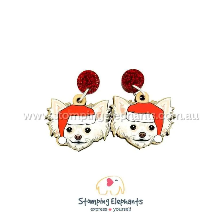 Christmas Dog Breed Dangle Earrings A-C