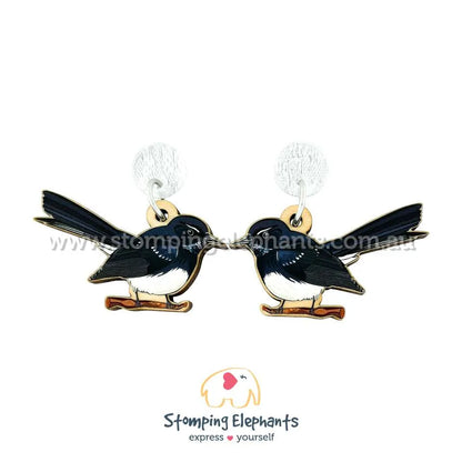 Native Australian Bird Dangle Earrings