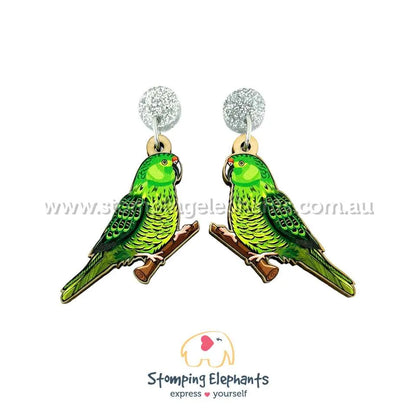 Native Australian Bird Dangle Earrings