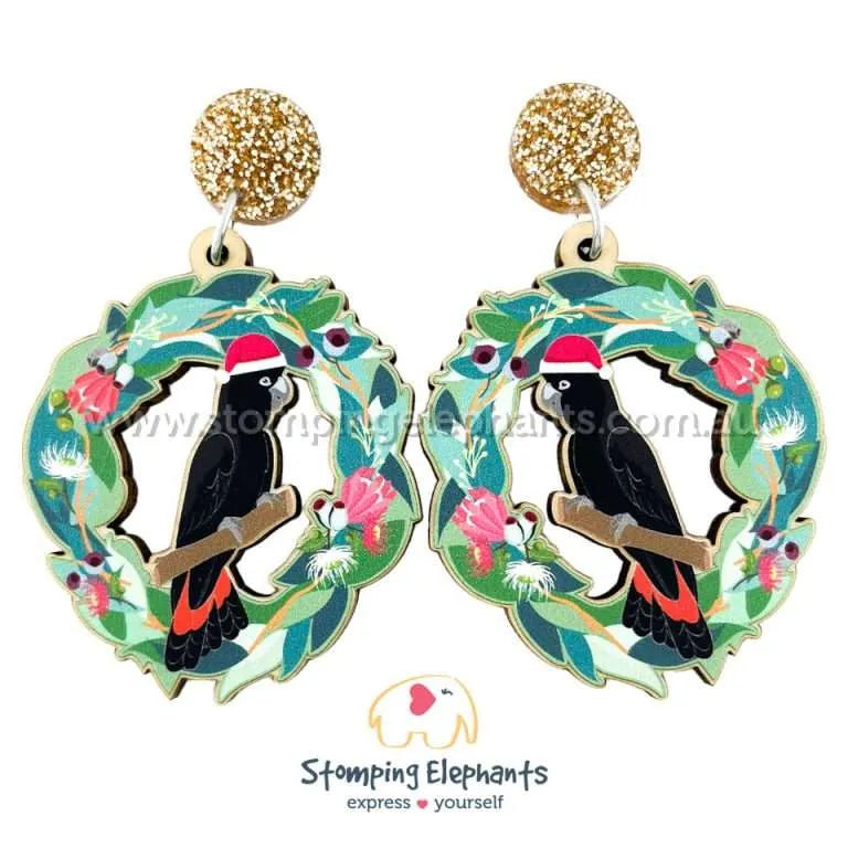 Aussie Christmas Dangle Earrings