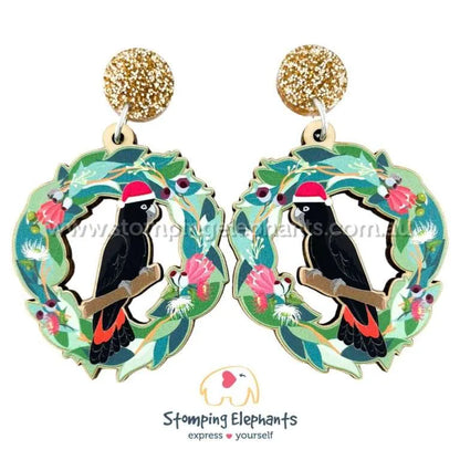 Aussie Christmas Dangle Earrings