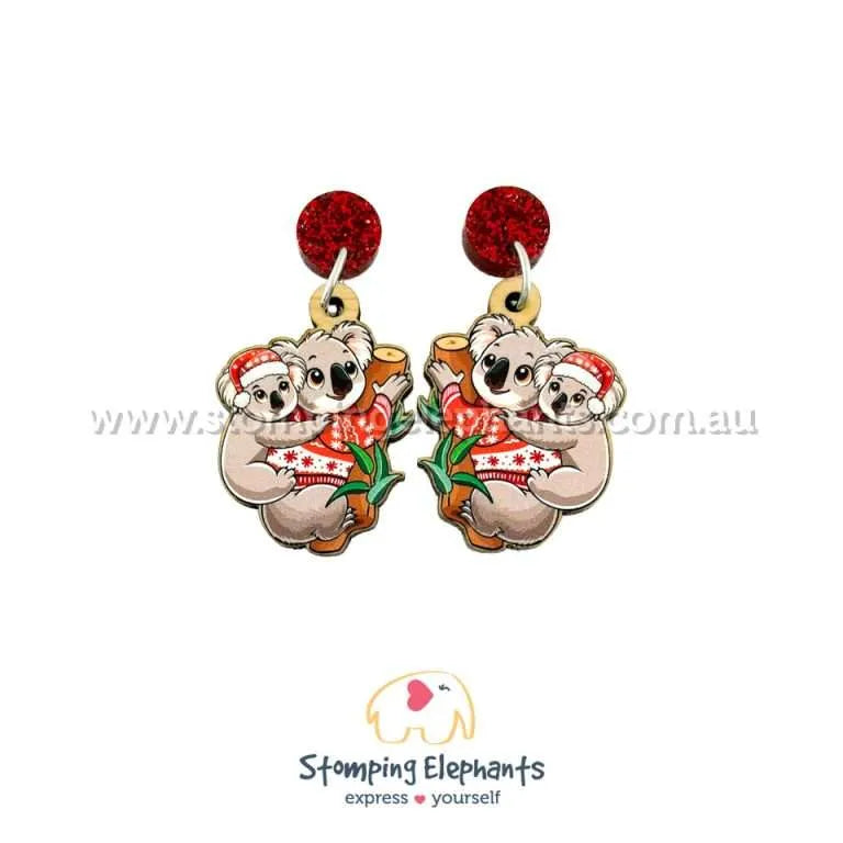 Aussie Christmas Dangle Earrings