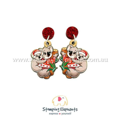 Aussie Christmas Dangle Earrings