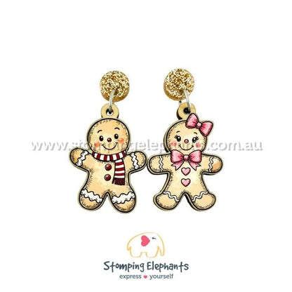 Traditional Christmas Dangle Earrings