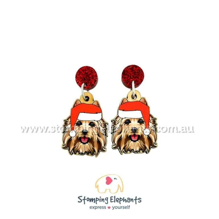 Christmas Dog Breed Dangle Earrings A-C