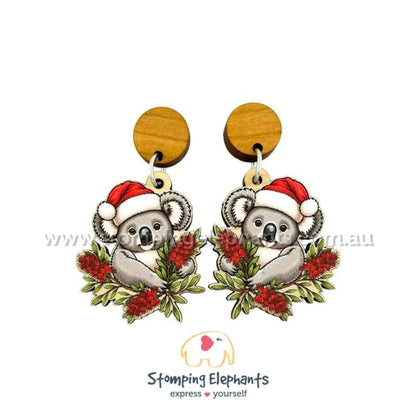 Aussie Christmas Dangle Earrings