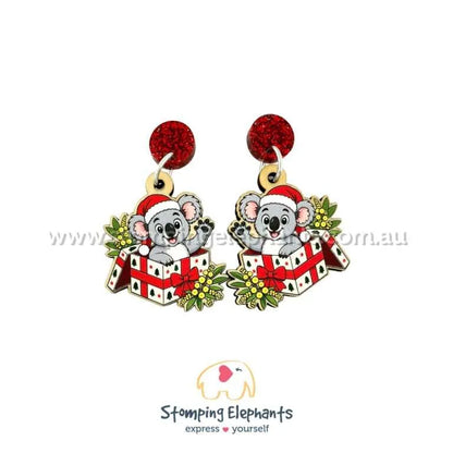 Aussie Christmas Dangle Earrings