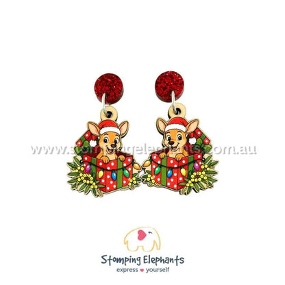 Aussie Christmas Dangle Earrings