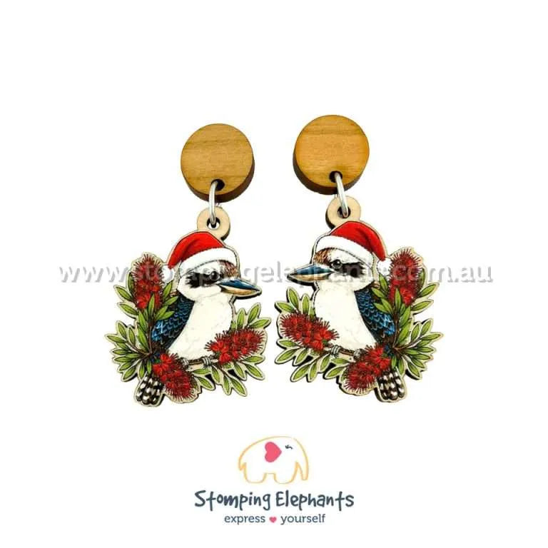 Aussie Christmas Dangle Earrings