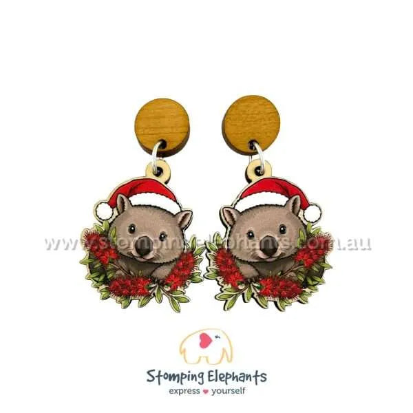 Aussie Christmas Dangle Earrings