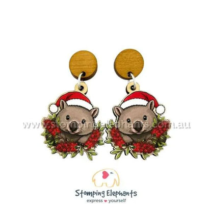 Aussie Christmas Dangle Earrings