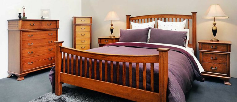 Fletcher Collection timber bedroom suite by Flamingo Furniture