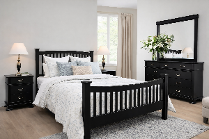 Fletcher Collection dark timber bedroom suite by Flamingo Furniture