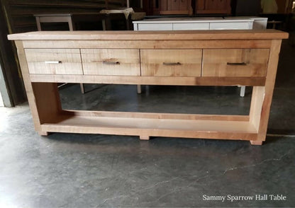 Australian made rustic timber hall table by Flamingo Furniture
