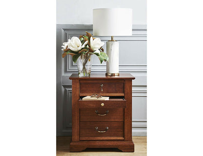 Empire Collection timber bedside table by Flamingo Furniture