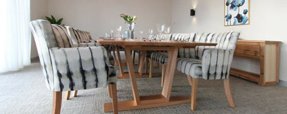 Australian made timber dining table setting by Flamingo Furniture