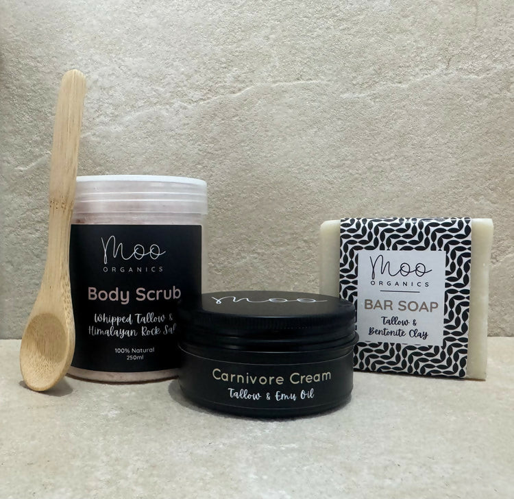 Australian made Moo Organics acne tallow skincare bundle