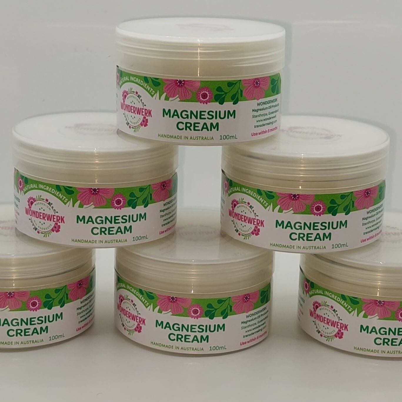 Wonderwerk Magnesium Cream 100ml jars