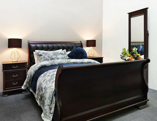 Emerson Collection dark timber bedroom suite by Flamingo Furniture