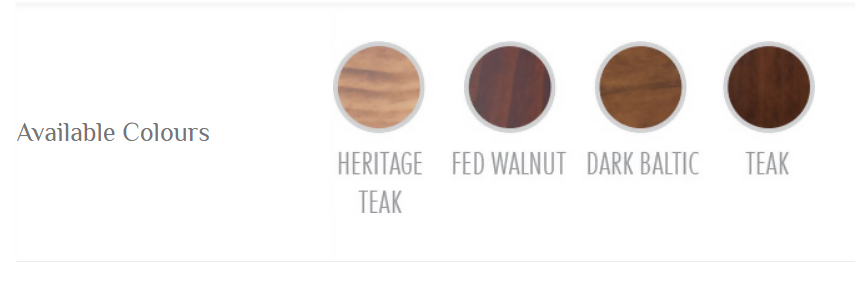 Adelaide Collection timber stain colour options by Flamingo Furniture