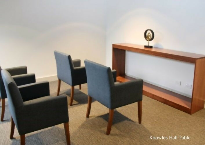 Australian made hall table in entryway mirror setting by Flamingo Furniture