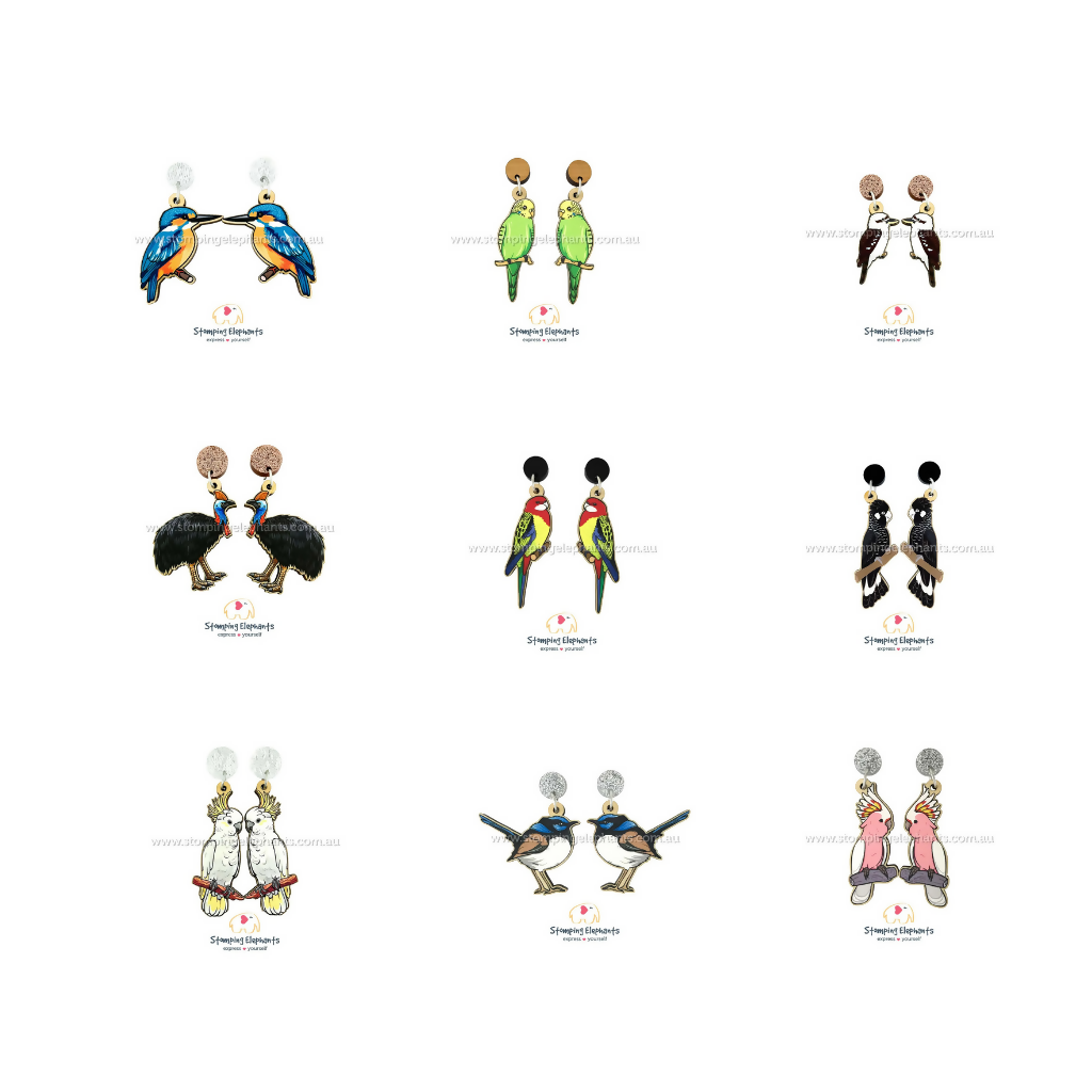 native birds dangle earrings collection 1