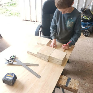 Noah’s Creations handmade bird breeding box being assembled in the workshop