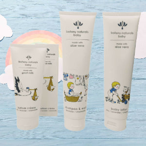 Botany Essentials Botany Naturals Baby Bundle with shampoo wash lotion and bottom crème