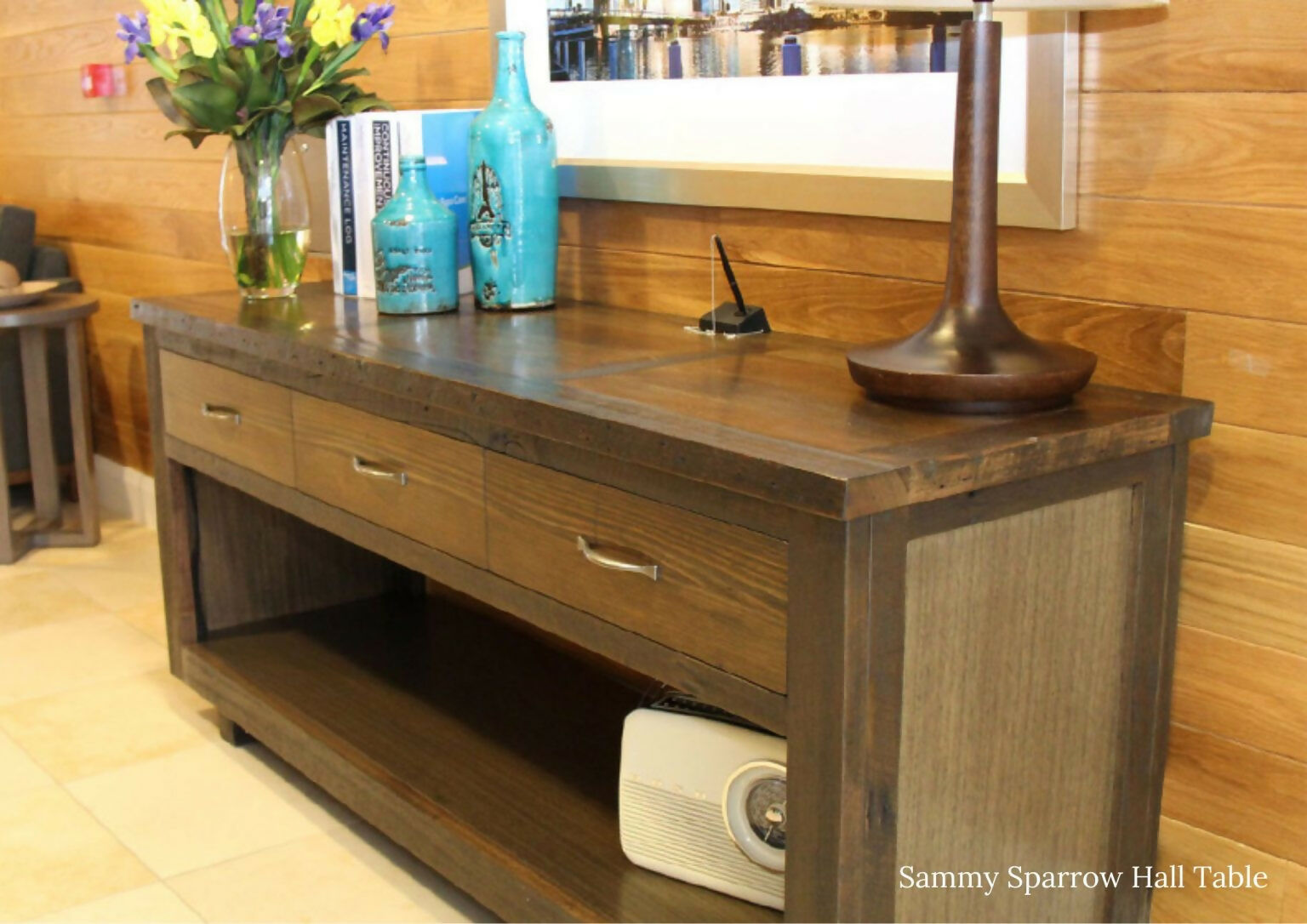 Australian made timber hall table with drawers by Flamingo Furniture