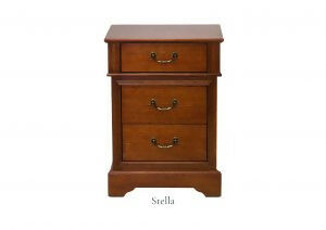 Traditional narrow timber bedside table by Flamingo Furniture