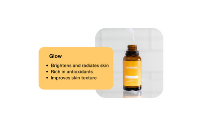 DNA Serum Glow skincare benefits featuring Kakadu plum, vitamin C and brightening antioxidant protection for glowing skin