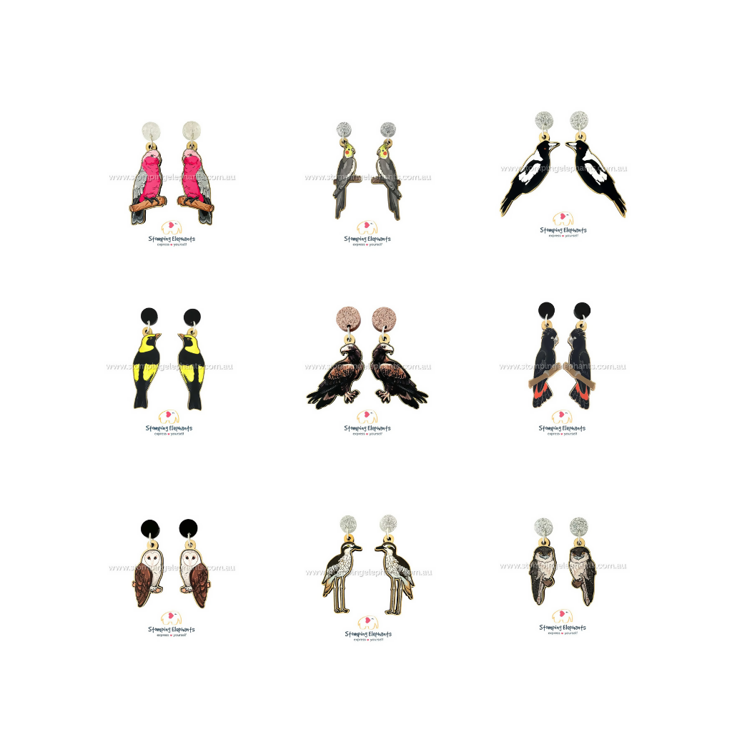 native birds dangle earrings collection 2