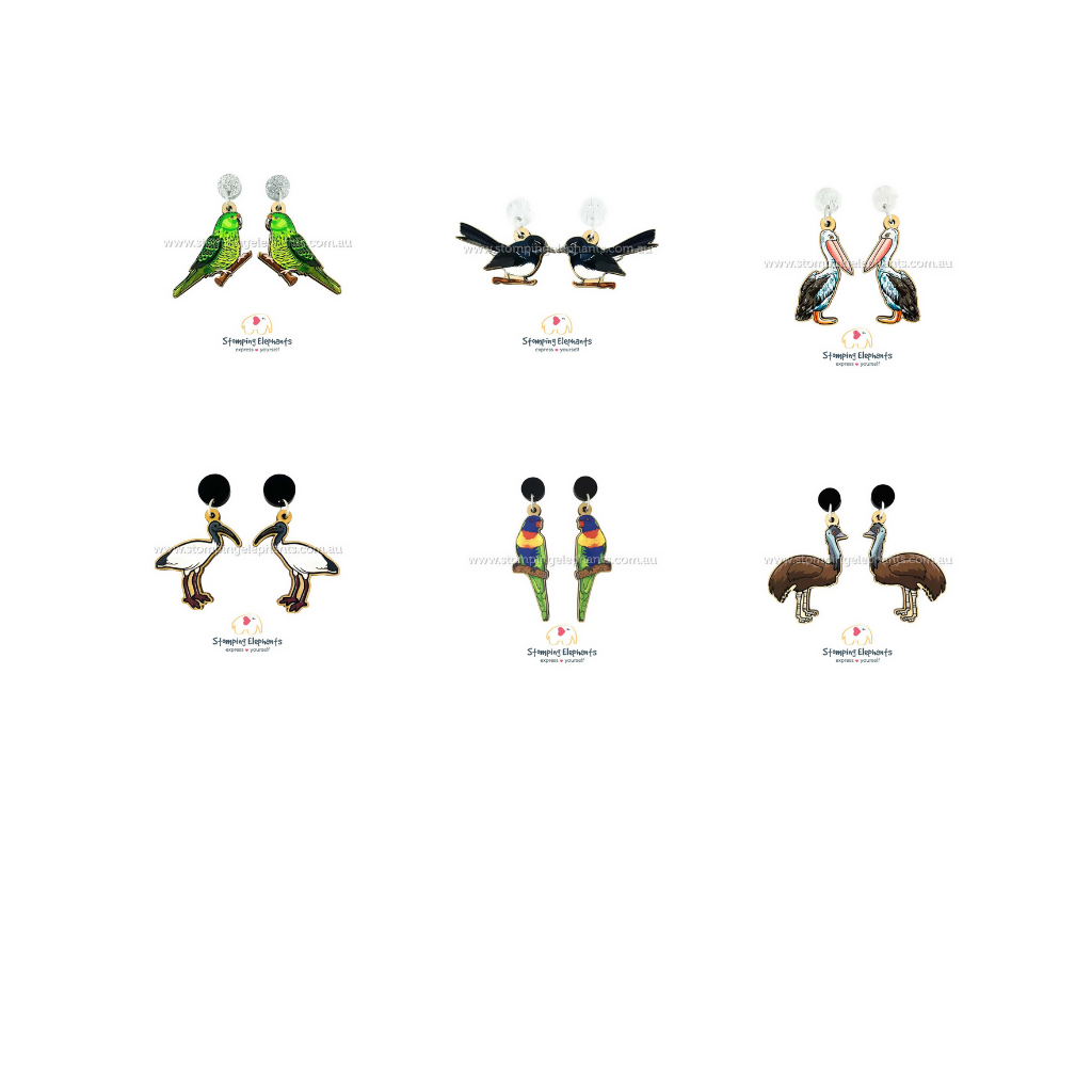native birds dangle earrings collection 3