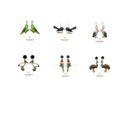 native birds dangle earrings collection 3