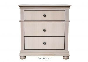 Traditional white timber bedside table by Flamingo Furniture