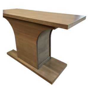 Australian made curved timber lectern table by Flamingo Furniture