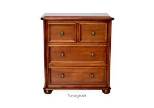 Traditional classic timber bedside table by Flamingo Furniture