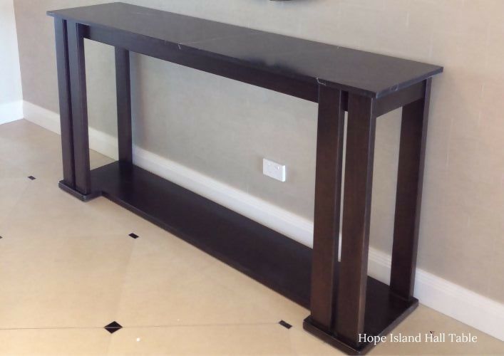 Australian made dark narrow hall table by Flamingo Furniture