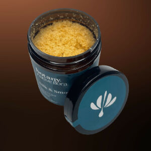 Botany Essentials Native Flora Silk and Smooth Exfoliant open jar