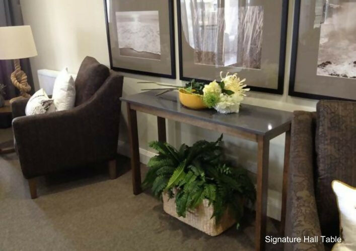 Australian made timber hall table with lower shelf by Flamingo Furniture
