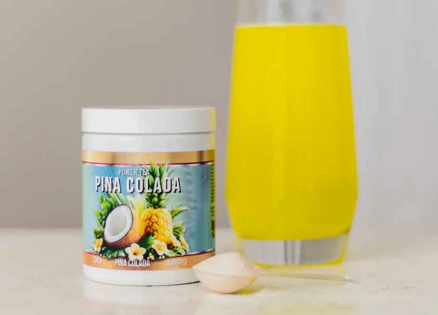 Pina Colada loaded tea drink by Power Tea Australia with tropical flavour blend
