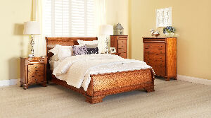 Monet Collection timber bed with doona foot by Flamingo Furniture