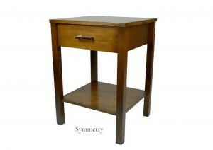 Contemporary timber bedside table with open frame by Flamingo Furniture