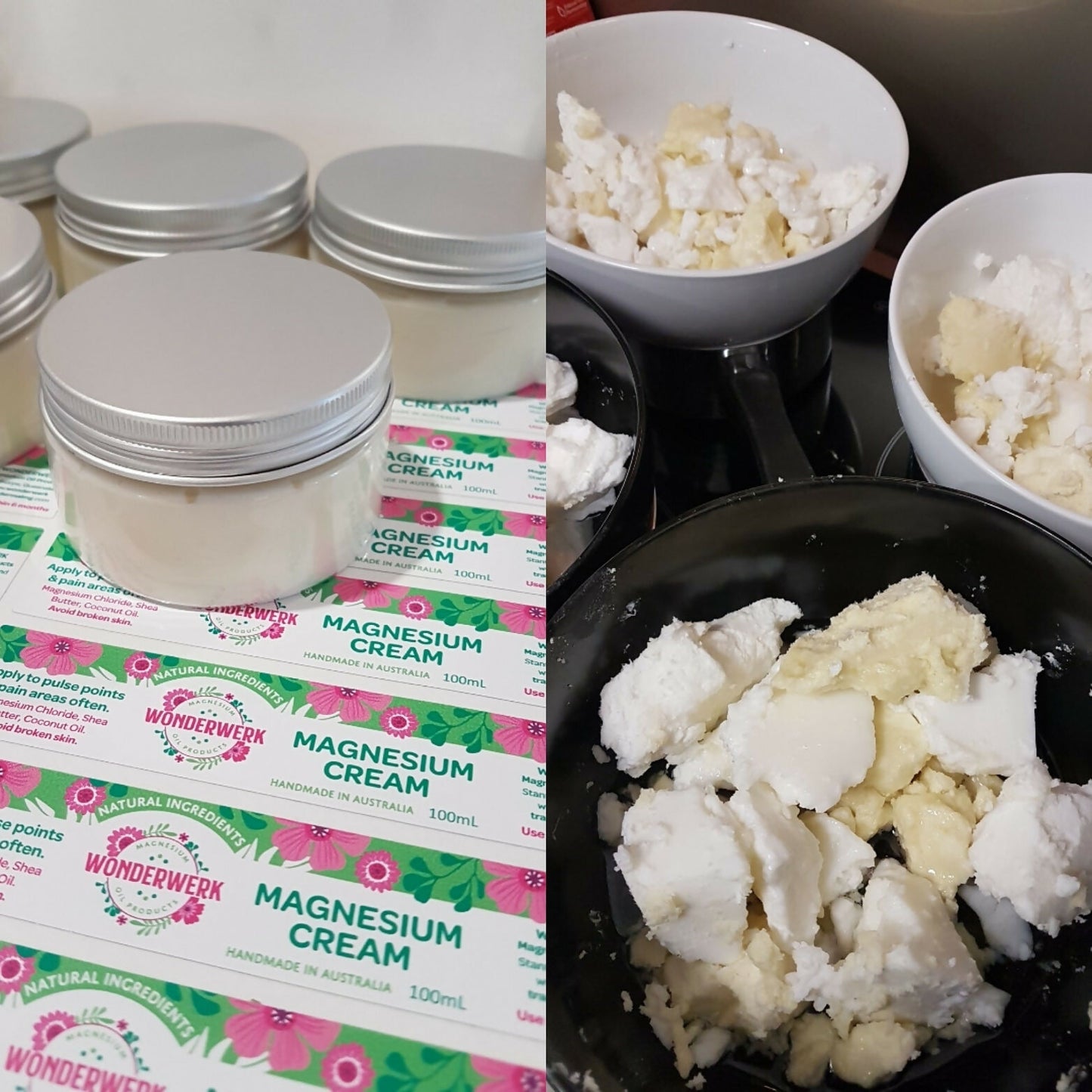 Wonderwerk Magnesium Cream 100ml ingredients display