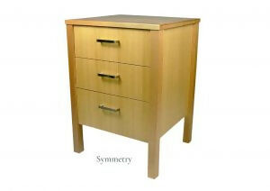 Contemporary light timber bedside table with drawers by Flamingo Furniture